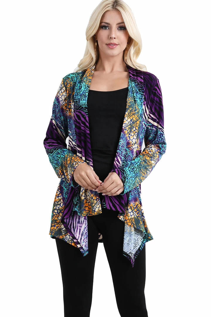 Jostar Women's Stretchy Print Mid Cut Jacket Long Sleeve Print Plus, 428BN-LXP-W182 Jackets