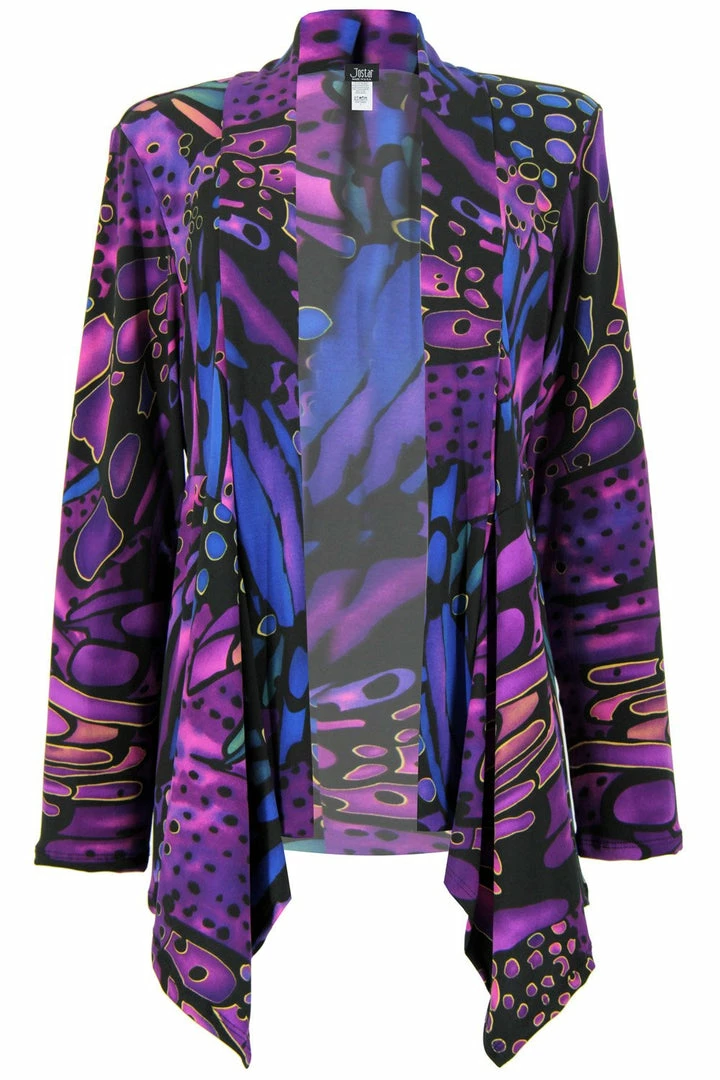 Jostar Women's Stretchy Print Mid Cut Jacket Long Sleeve Print Plus, 428BN-LXP-W182 Jackets