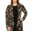 Jostar Online Glitter Mid Cut Jacket Long Sleeve Print Glitter Plus Size-428GL-LXP1-G008