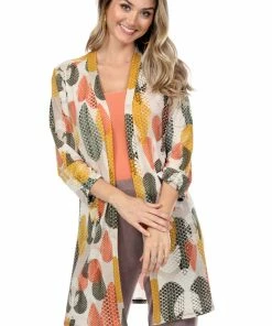 Jostar Women's Tosca Duster Jacket Quarter Sleeve Print-471TC-QRP1-W241 Jackets