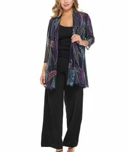 Plus Size Jostar Women's MR Princess Jacket Print Quarter Sleeves-472MR-QXP1-W234