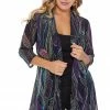 Plus Size Jostar Women's MR Princess Jacket Print Quarter Sleeves-472MR-QXP1-W234