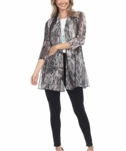 Plus Size Jostar Women's MR Princess Jacket Print Quarter Sleeves-472MR-QXP1-W238
