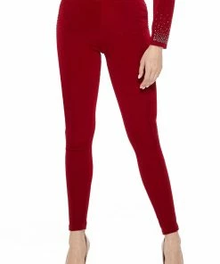 Jostar Women's Non Iron Slim Fit Pants Rhinestone-520AY-ARS1-R-R093 Non Iron ( Acetate )
