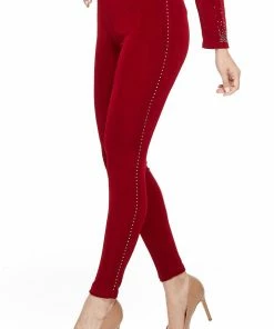 Jostar Women's Non Iron Slim Fit Pants Rhinestone-520AY-ARS1-R-R093 Non Iron ( Acetate )