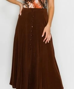 Jostar Skirts Stretchy Button Skirt-600BN-ARS1