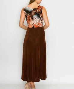 Jostar Skirts Stretchy Button Skirt-600BN-ARS1