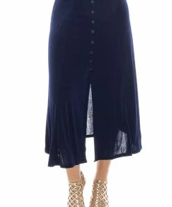 Jostar Skirts Stretchy Button Skirt-600BN-ARS1