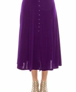 Jostar Skirts Stretchy Button Skirt-600BN-ARS1