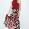 Jostar Skirts Mesh Romance Tiered Print Skirt-644MR-ARP1-W285