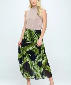 Jostar Mesh Romance Tiered Print Skirt-644MR-ARP1-W340