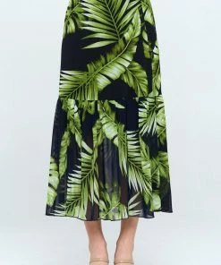 Jostar Mesh Romance Tiered Print Skirt-644MR-ARP1-W340