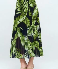 Jostar Mesh Romance Tiered Print Skirt-644MR-ARP1-W340