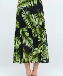 Jostar Mesh Romance Tiered Print Skirt-644MR-ARP1-W340