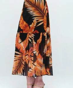 Jostar Mesh Romance Tiered Print Skirt-644MR-ARP1-W340