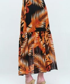 Jostar Mesh Romance Tiered Print Skirt-644MR-ARP1-W340