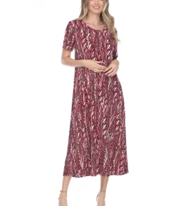 Jostar Women's Stretchy Long Dress Short Sleeve Plus Plus, 702BN-SXP1-W247