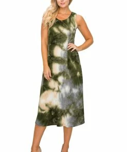 Jostar AD Tank Long Dress Print Sleeveless-700AD-TRP1-W231 Dresses