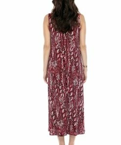Jostar Women's Stretchy Tank Long Dress Sleeveless Plus Print, 700BN-TXP-W247 Plus Size