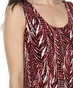 Jostar Women's Stretchy Tank Long Dress Sleeveless Plus Print, 700BN-TXP-W247 Plus Size