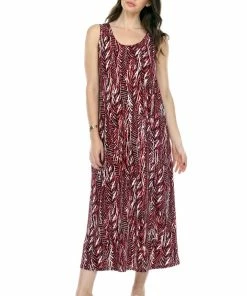 Jostar Women's Stretchy Tank Long Dress Sleeveless Plus Print, 700BN-TXP-W247 Plus Size