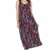 Jostar Women's Stretchy Tank Long Dress Sleeveless Plus Print, 700BN-TXP-W247 Plus Size
