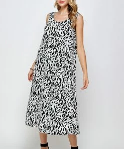 Jostar Online Stretchy Long Tank Dress Print 700BN-TRP1-W289