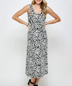 Jostar Online Stretchy Long Tank Dress Print 700BN-TRP1-W289