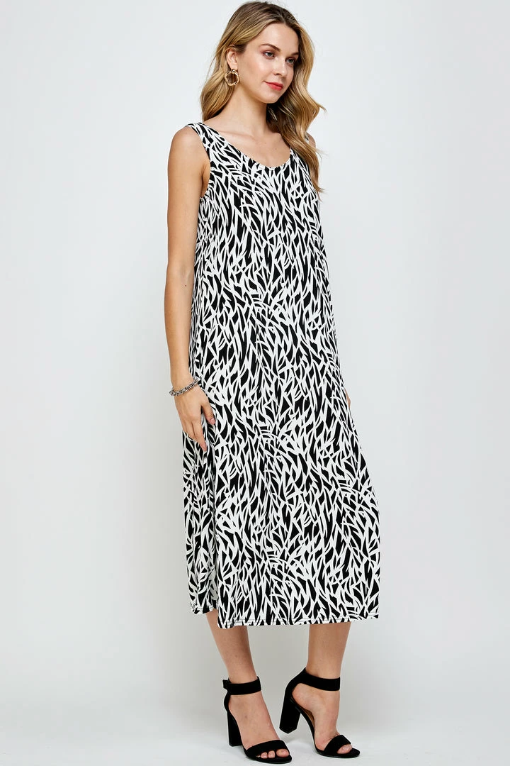 Jostar Women's Stretchy Tank Long Dress Sleeveless Plus Print, 700BN-TXP-W289