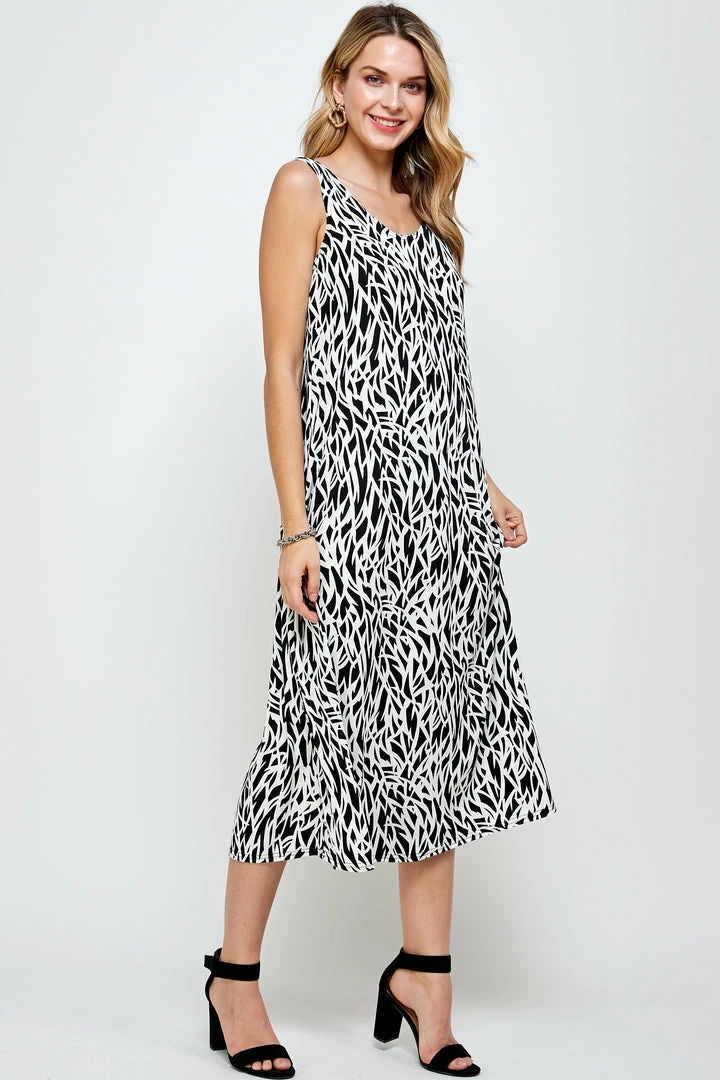 Jostar Women's Stretchy Tank Long Dress Sleeveless Plus Print, 700BN-TXP-W289