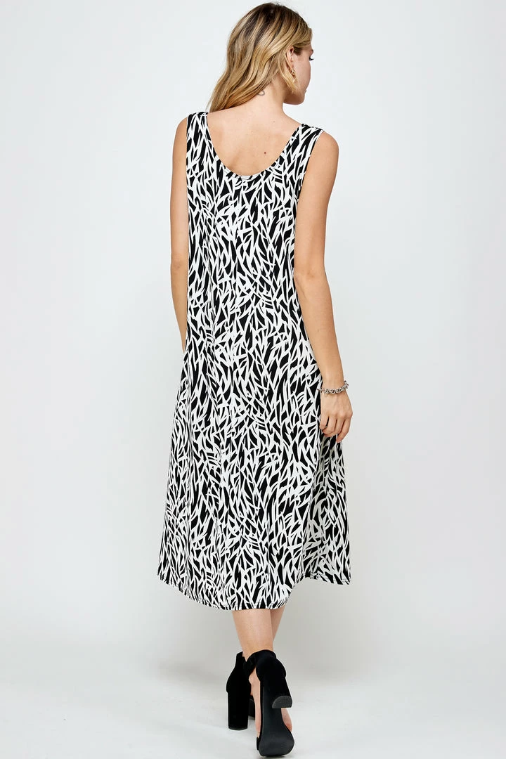 Jostar Women's Stretchy Tank Long Dress Sleeveless Plus Print, 700BN-TXP-W289