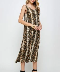 Jostar Online Stretchy Long Tank Dress Print-700BN-TRP1-W290