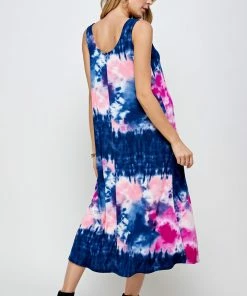 Jostar Women's Stretchy Tank Long Dress Sleeveless Plus Print, 700BN-TXP-W294 Plus Size