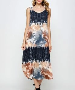 Jostar Online Stretchy Long Tank Dress Print 700BN-TRP1-W294 Dresses