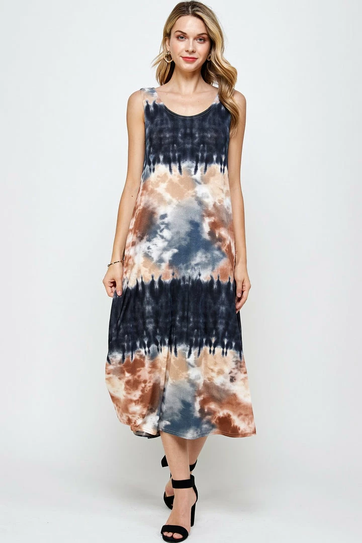 Jostar Online Stretchy Long Tank Dress Print 700BN-TRP1-W294 Dresses