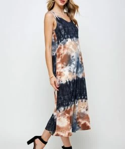 Jostar Women's Stretchy Tank Long Dress Sleeveless Plus Print, 700BN-TXP-W294 Plus Size