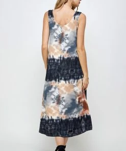 Jostar Online Stretchy Long Tank Dress Print 700BN-TRP1-W294 Dresses