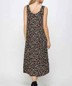 Jostar Long Length Stretchy Long Tank Dress Print 700BN-TRP1-W295