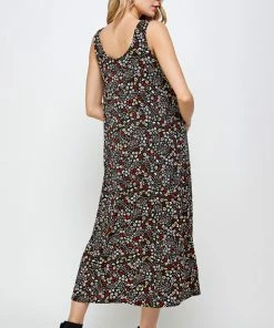 Jostar Long Length Stretchy Long Tank Dress Print 700BN-TRP1-W295