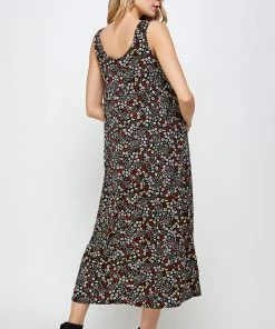 Jostar Women's Stretchy Tank Long Dress Sleeveless Plus Print, 700BN-TXP-W295