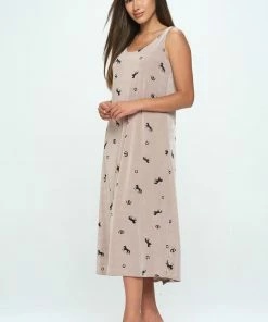 Jostar Print Long Tank Dress Print -700BN-TRP1-M001