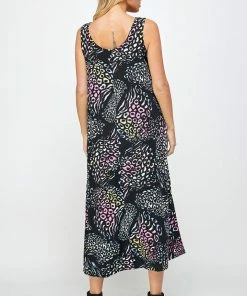 Jostar Stretchy Long Tank Dress Print 700BN-TRP1-W300