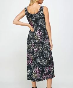 Jostar Stretchy Long Tank Dress Print 700BN-TRP1-W300