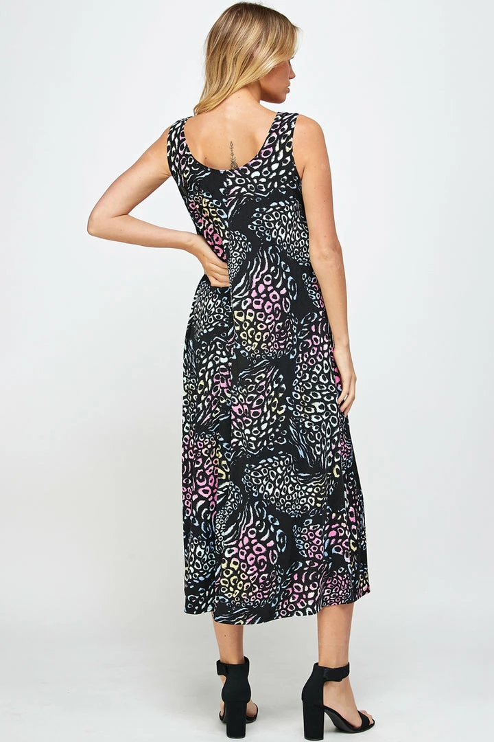 Jostar Stretchy Long Tank Dress Print 700BN-TRP1-W300