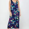 Jostar Plus Size Stretchy Tank Long Dress Sleeveless Plus Print, 700BN-TXP-W301