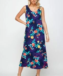 Jostar Stretchy Long Tank Dress Print 700BN-TRP1-W301