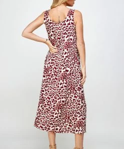 Jostar Women's Stretchy Tank Long Dress Sleeveless Plus Print, 700BN-TXP-W302