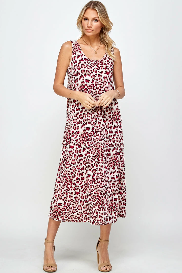 Jostar Women's Stretchy Tank Long Dress Sleeveless Plus Print, 700BN-TXP-W302