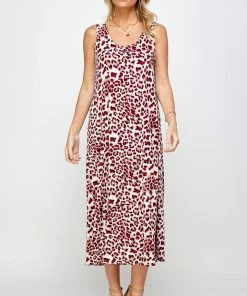 Jostar Women's Stretchy Tank Long Dress Sleeveless Plus Print, 700BN-TXP-W302