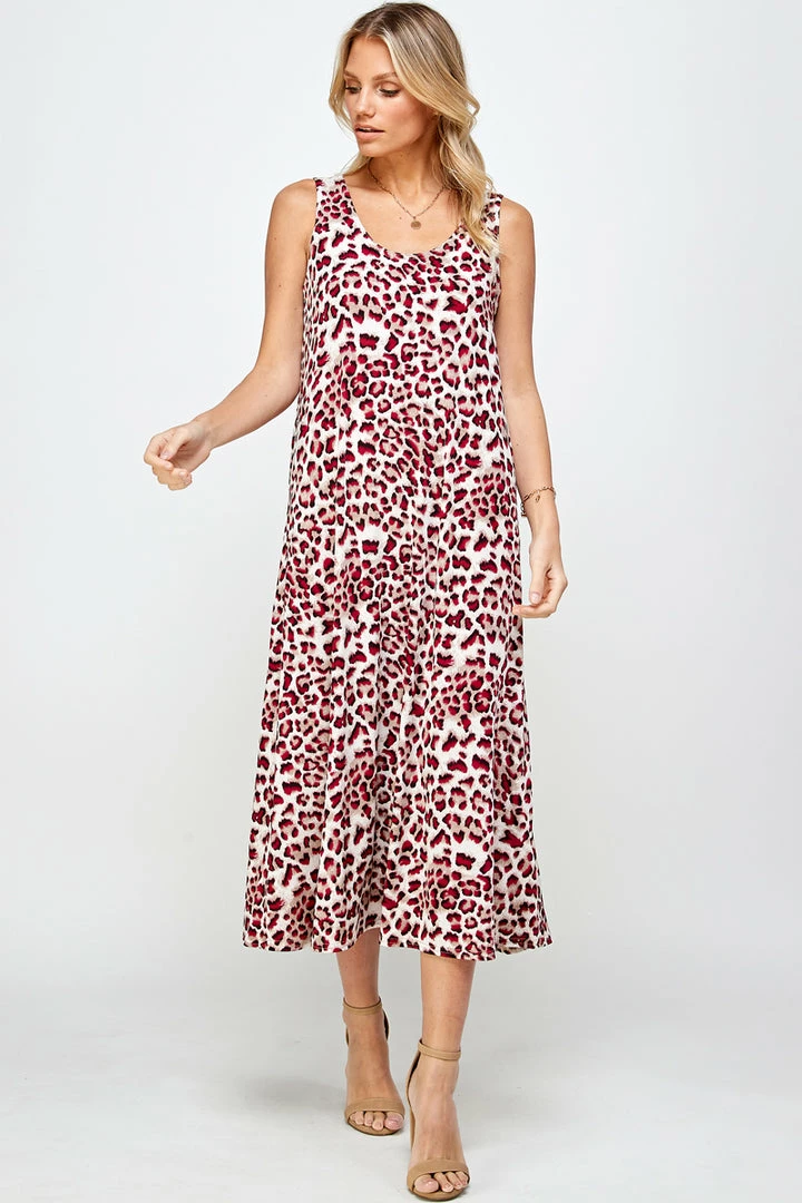 Jostar Women's Stretchy Tank Long Dress Sleeveless Plus Print, 700BN-TXP-W302